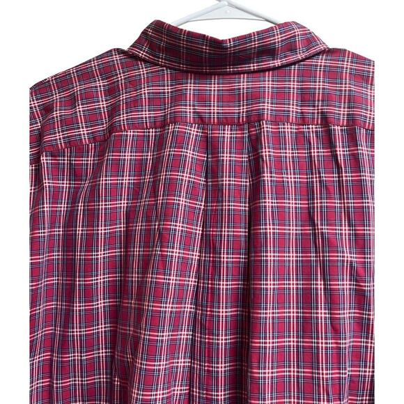 Ralph Lauren Blake 100% Two-Ply Cotton Men's Red Plaid Button Up XL - Picture 7 of 8